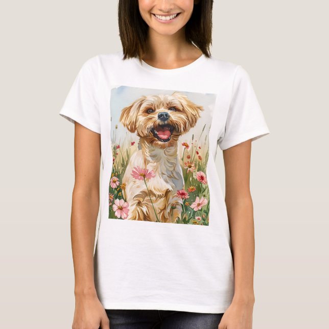 Maltese Watercolor Women's T-Shirt (Devant)