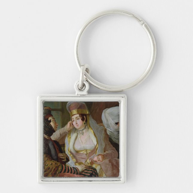 Maltese Women Keychain (Front)