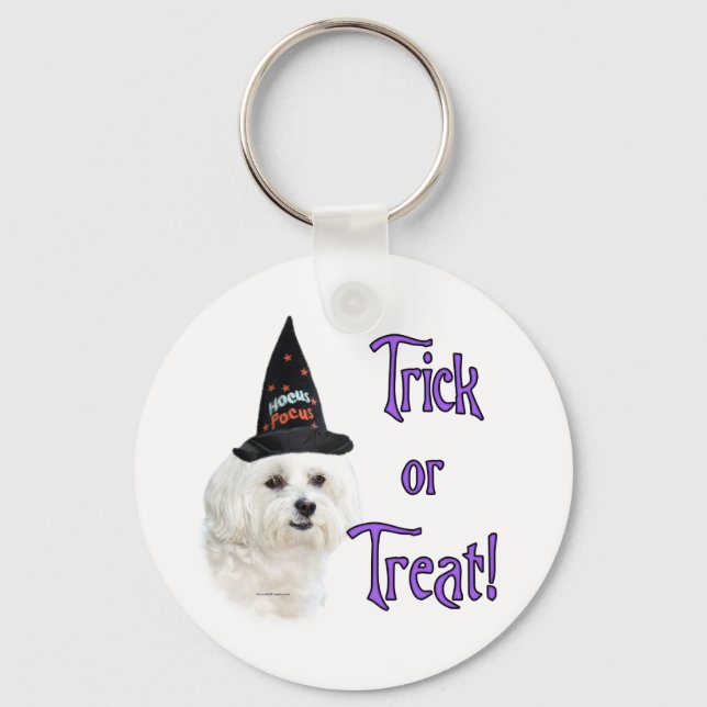 MalteseTrick Keychain (Front)