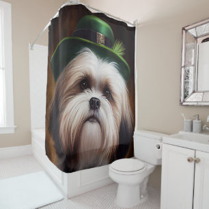 Malti Tzu Dog in St. Patrick's Day Dress