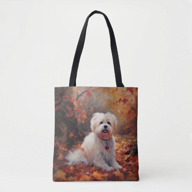 Malti Tzu in Autumn Leaves Fall Inspire Tote Bag (Front)