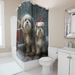 Malti tzu Snowy Sleigh Christmas Decor 