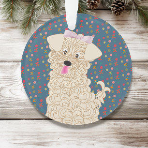 Maltipoo Chien Joyeux Noël Ornement personnalisé