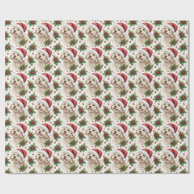 Maltipoo Christmas Wrapping Paper (Flat)