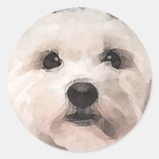Maltipoo Classic Round Sticker