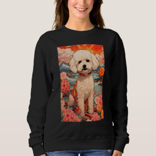Maltipoo Dog Aesthetic Japanese Ukiyo e 2 Sweatshirt