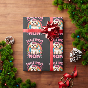 Maltipoo Dog Mom For Maltipoo Dog Owner Mama Mum Wrapping Paper