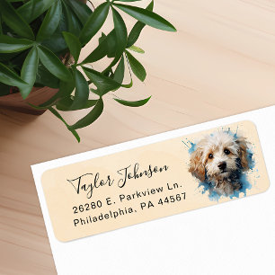 Maltipoo Dog Return Address Label