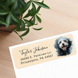 Maltipoo Dog Return Address Label