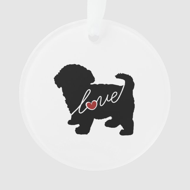 Maltipoo Love Ornament (Front)