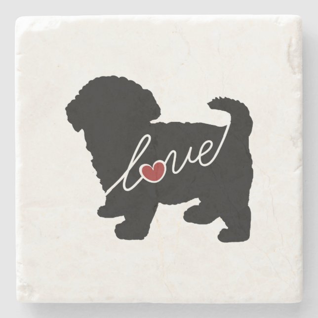 Maltipoo Love Stone Coaster (Front)