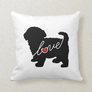 Maltipoo Love Throw Pillow