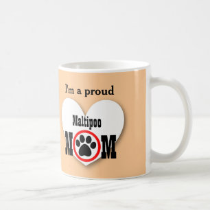 MALTIPOO Mom Dog Lover Paw Print Gift B08 Coffee Mug