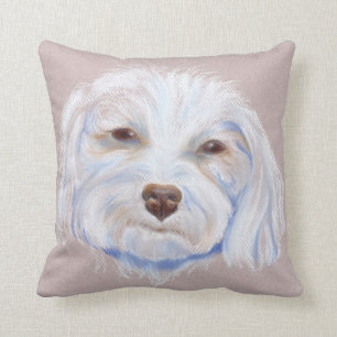 Maltipoo with an Attitude Throw Pillow