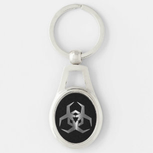 Malware Hazard Symbol Keychain
