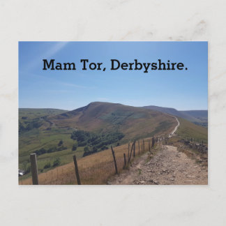 Mam Tor, Derbyshire.  Holiday Postcard