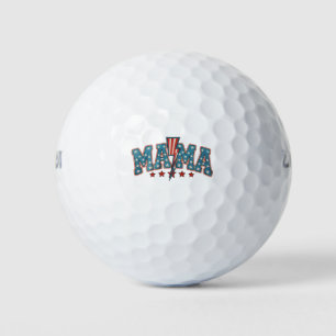 Mama 4th Of July Patriotic Mom Lightning Bolt Golf Balls