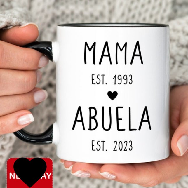 Mama Abuela Established Years Personalized Mug (Creator Uploaded)