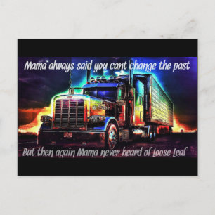 Mama always said you can't change the past postcard
