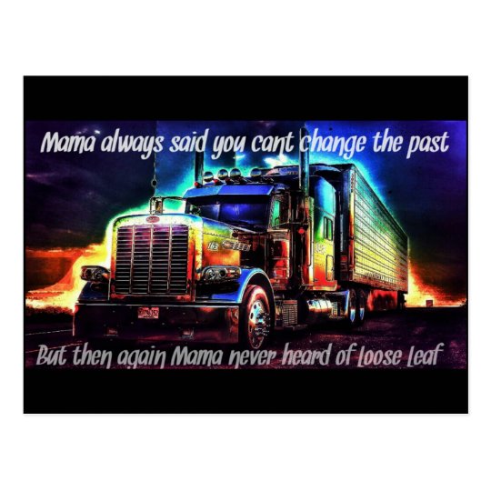 Mama always said you can't change the past postcard