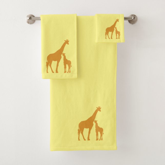Mama and Baby Giraffe Towel Set (Insitu)
