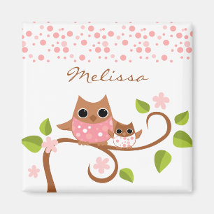 Mama and Baby Owls Magnet