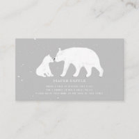 Mama And Baby Polar Bear Grey Baby Diaper Raffle
