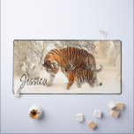 Mama and Baby Tiger Desk Mat<br><div class="desc">Mama and Baby Tiger Personalized Desk Mat This desk mat is as practical as it is stylish. Perfect for writing, typing or crafting, our multifunctional desk mat will brighten up any home office or work area with edge-to-edge dye-sublimation print. Made from durable 3mm thick neoprene material, it features an anti-slip...</div>
