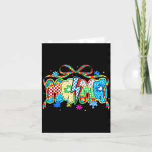 Mama autism awareness autistic support coquette card