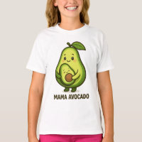 Mama Avocado with Baby – Cute Cartoon Design