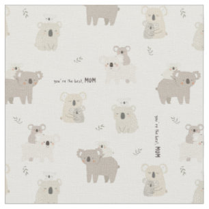 Mama baby children koala fabric