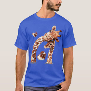 Mama Baby Giraffe Wildlife Safari Animal Lover Mot T-Shirt