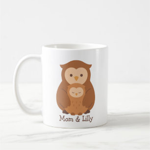 Mama & Baby Owl – Personalized Family Coffee Mug