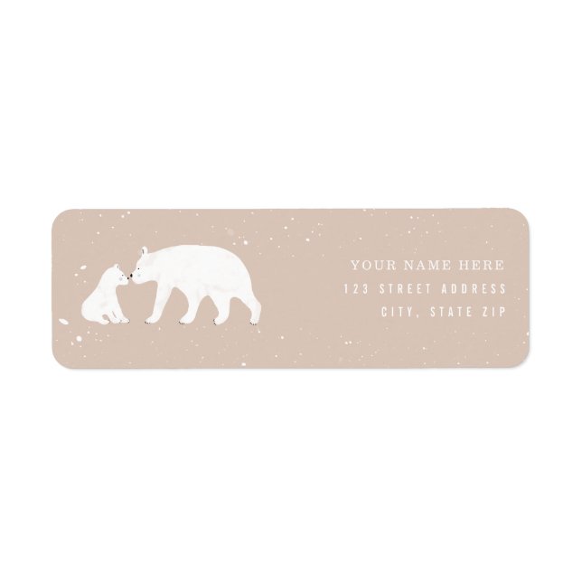 Mama Baby Polar Bear Pink Baby Shower (Front)