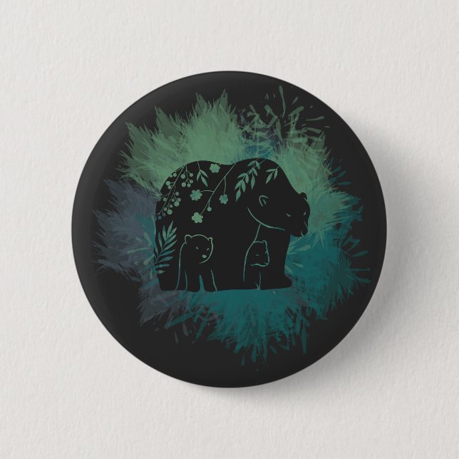 Mama Bear 2 Inch Round Button (Front)