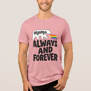 Mama Bear Always And Forever Vintage Rainbow Shirt