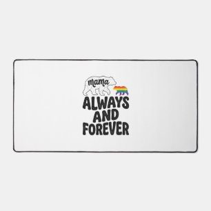 Mama Bear Always And Forever Vintage Rainbow Shirt Desk Mat