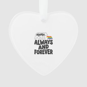 Mama Bear Always And Forever Vintage Rainbow Shirt Ornament