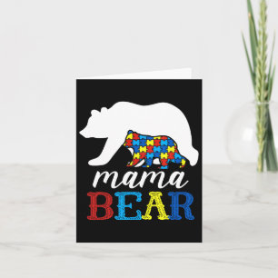 Mama Bear Autism Awareness Puzzle Mom Gift Card