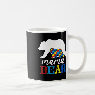 Mama Bear Autism Awareness Puzzle Mom Gift  Coffee Mug