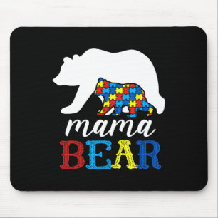 Mama Bear Autism Awareness Puzzle Mom Gift Mouse Pad