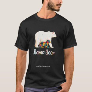 Mama Bear Autism Mom Autism Son Support Autism Awa T-Shirt