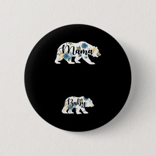 Mama Bear Baby Bear Pregnancy Pregnant Mom Mothers 2 Inch Round Button