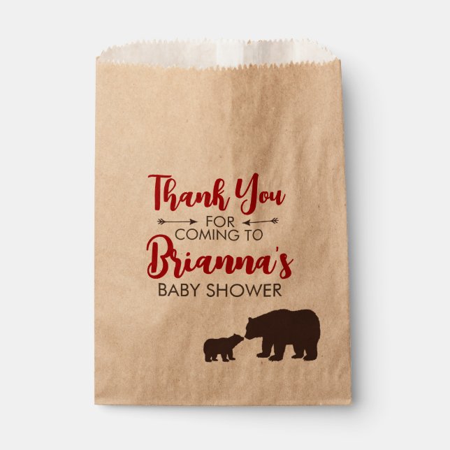 Mama Bear Baby Shower Thank You Favour Bags (Front)