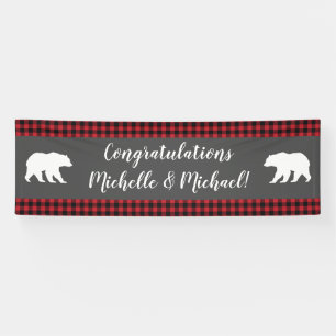 Mama Bear Baby Shower Woodland Lodge Banner