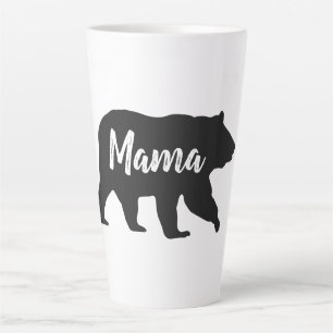 Mama Bear Black and White Latte Mug