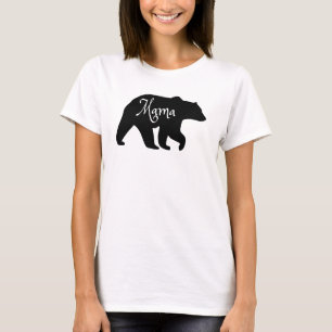 Mama Bear Black and White T-Shirt