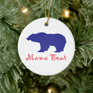 Mama Bear Ceramic Ornament