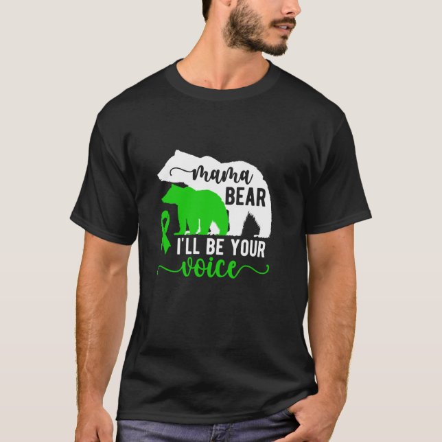 Mama Bear Cerebral Palsy Mom Of A Cerebral Palsy W T-Shirt (Front)