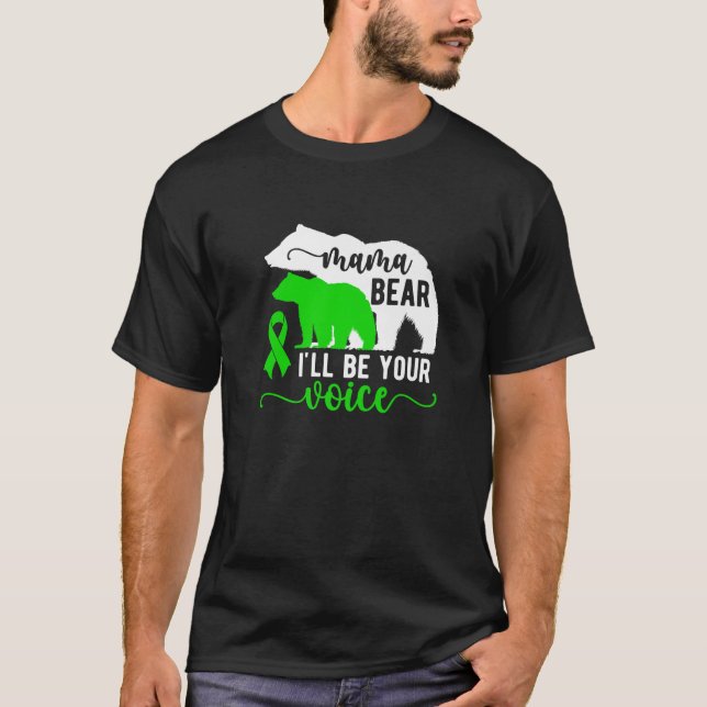 Mama Bear Cerebral Palsy Mom Of A Cerebral Palsy W T-Shirt (Front)